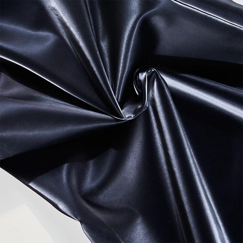 Morrestown Luster Shiny Elasticity Printing Leggings Slim Elastic Leather Pants