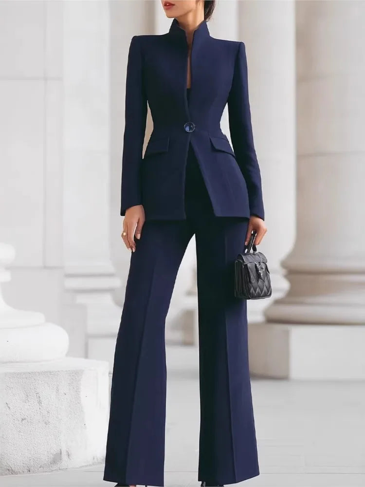Paola Spring Fashion Stand Collar Long Sleeved Two Piece Sets