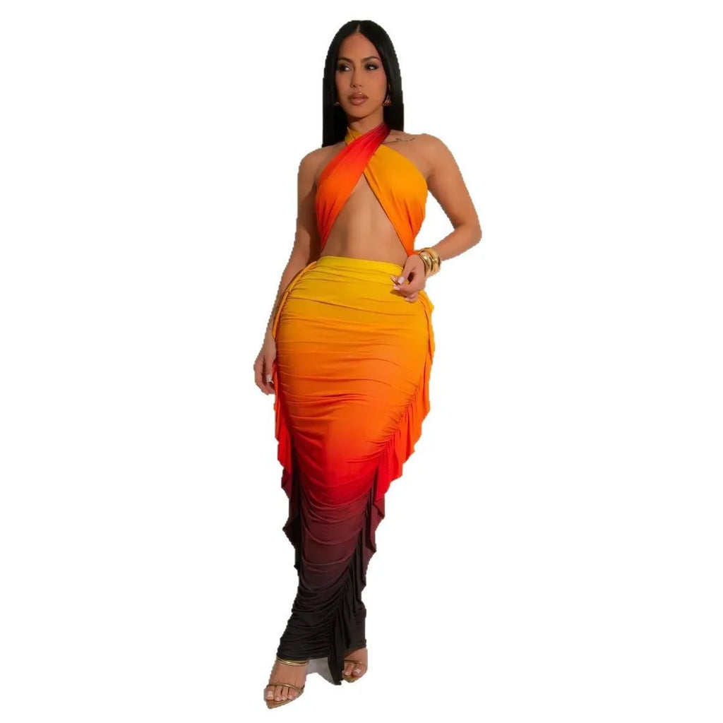 Jazmin Printed Women's Sleeveless Two Piece Sets