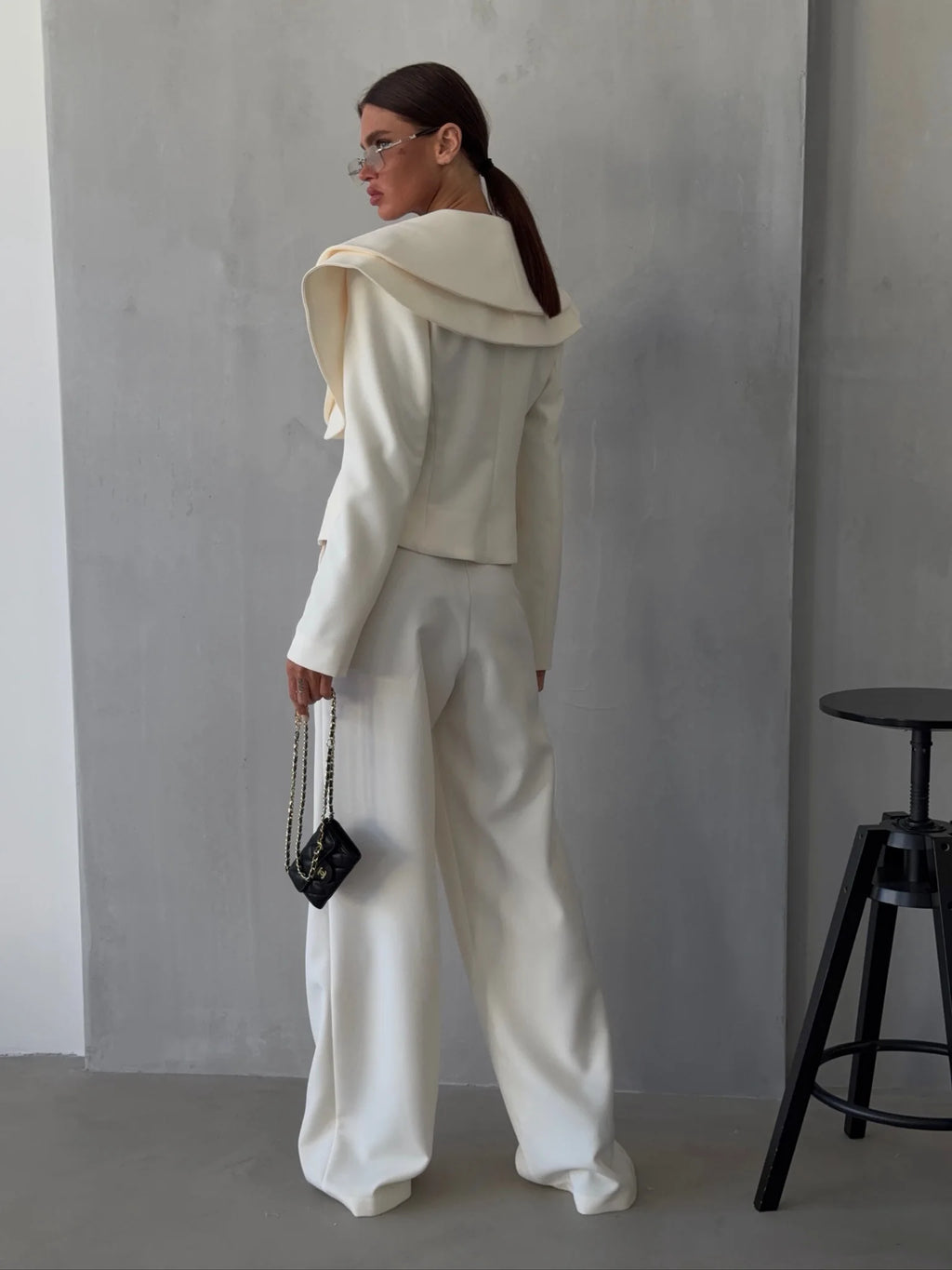 Laura Oversized Double Layer Lapel Two Piece Sets