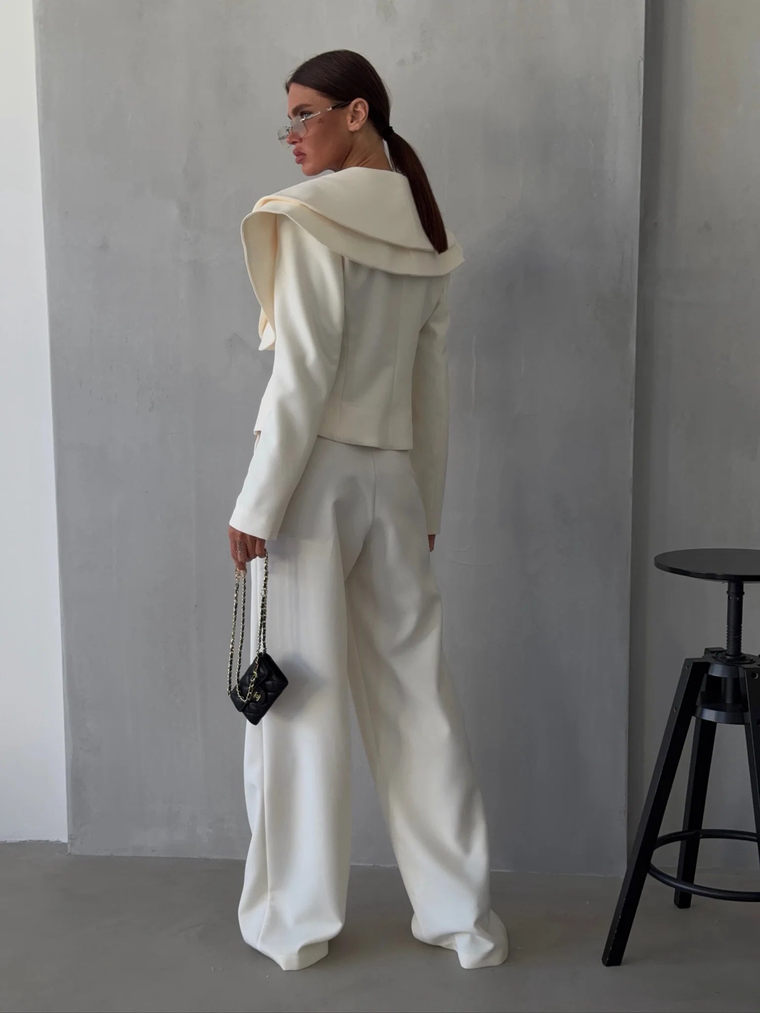 Laura Oversized Double Layer Lapel Two Piece Sets