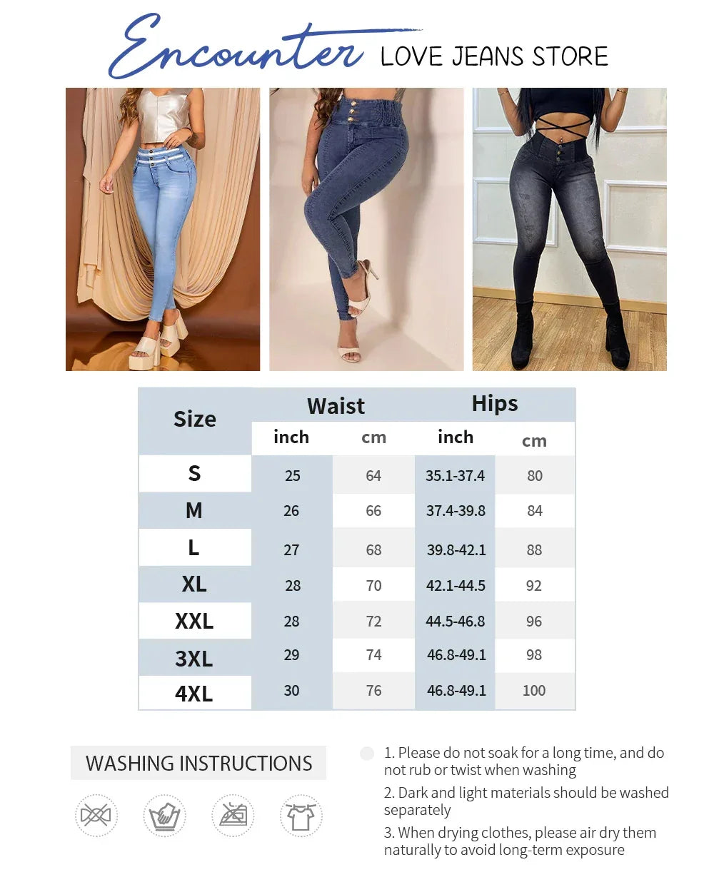 Layton High Waisted Blue Trousers Butt Lifting Stretch Jeans Denim Pants