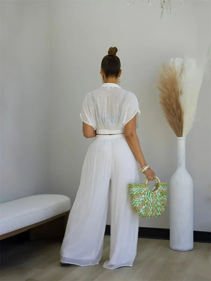 Bethany Outfit Holiday Crop and Wide Leg Matching Sets