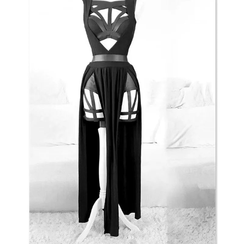 Leslie Goth Club Mesh Sexy Summer Two Piece Sets