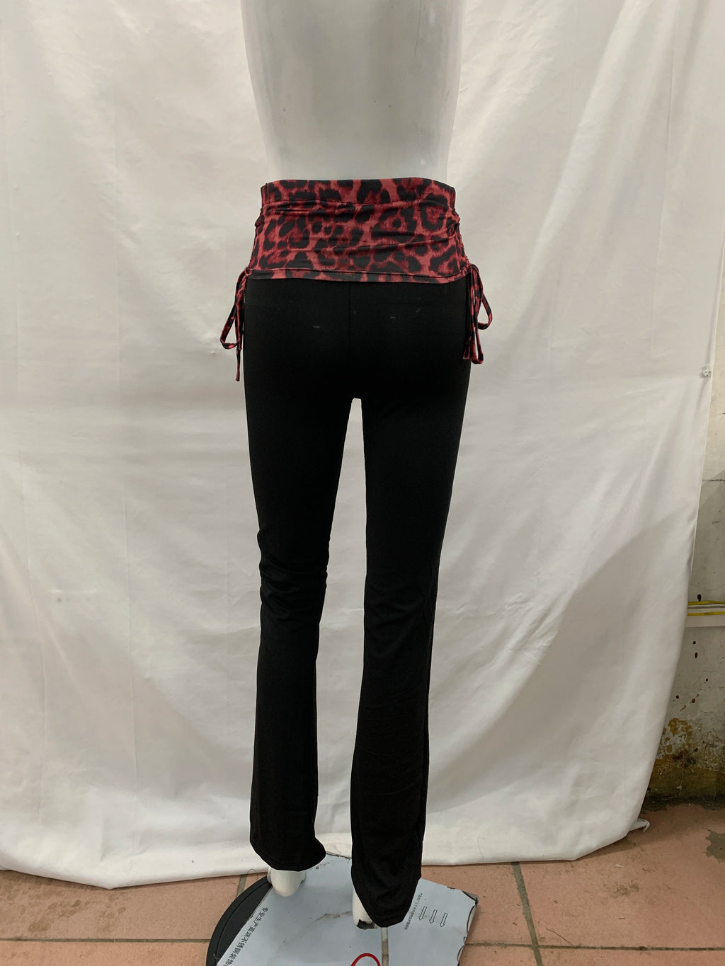 Londres Leopard Print Splicing New Fashion Clothing Slim Fit Pants