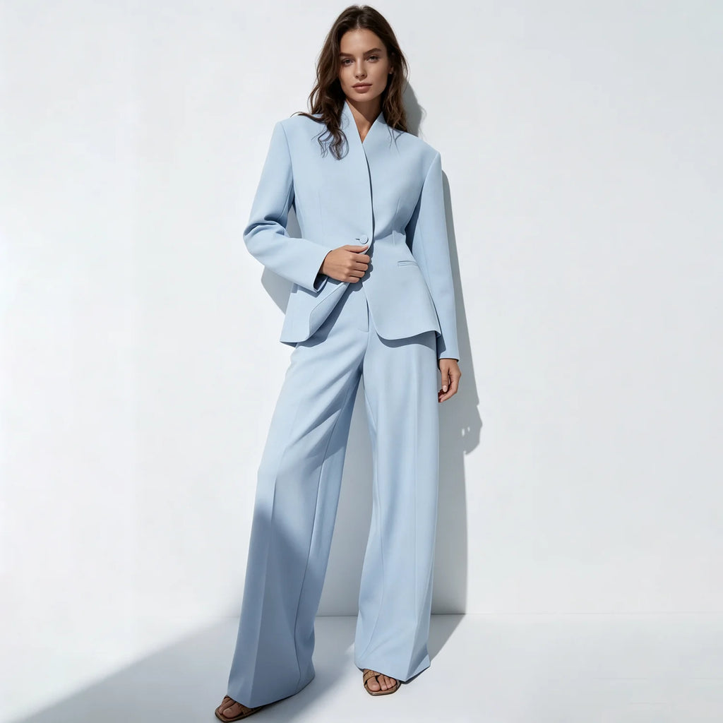 Sarah Women Single Button Fitted Two Piece Sets