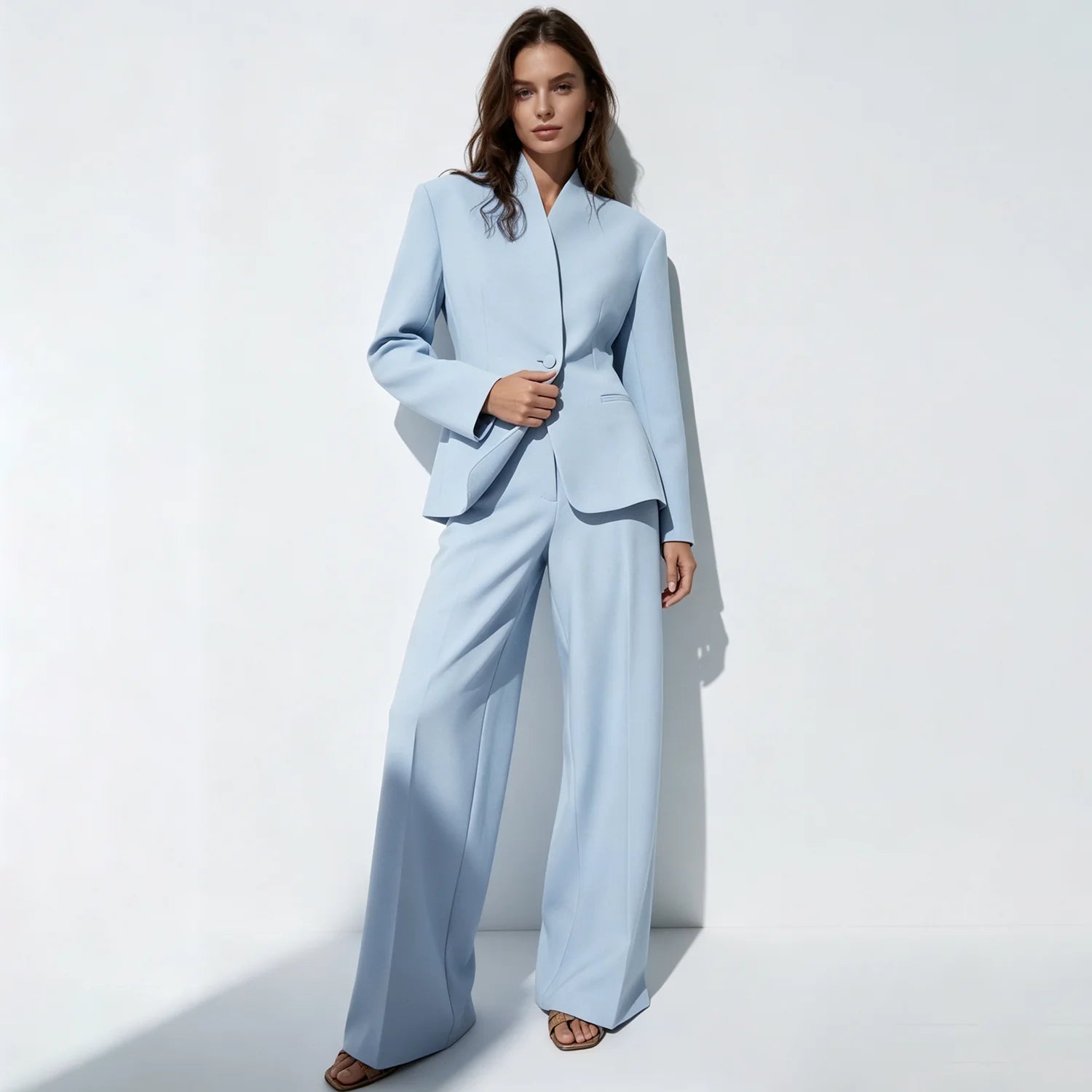Sarah Women Single Button Fitted Two Piece Sets