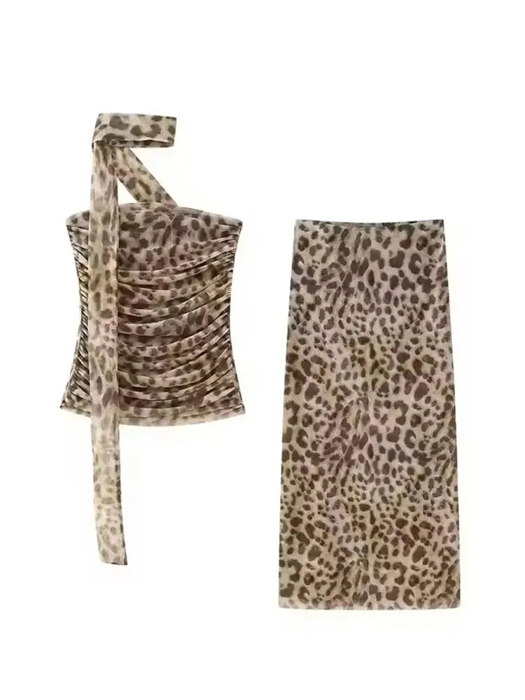 Felicia Sexy Summer Backless Strapless Two Piece Sets