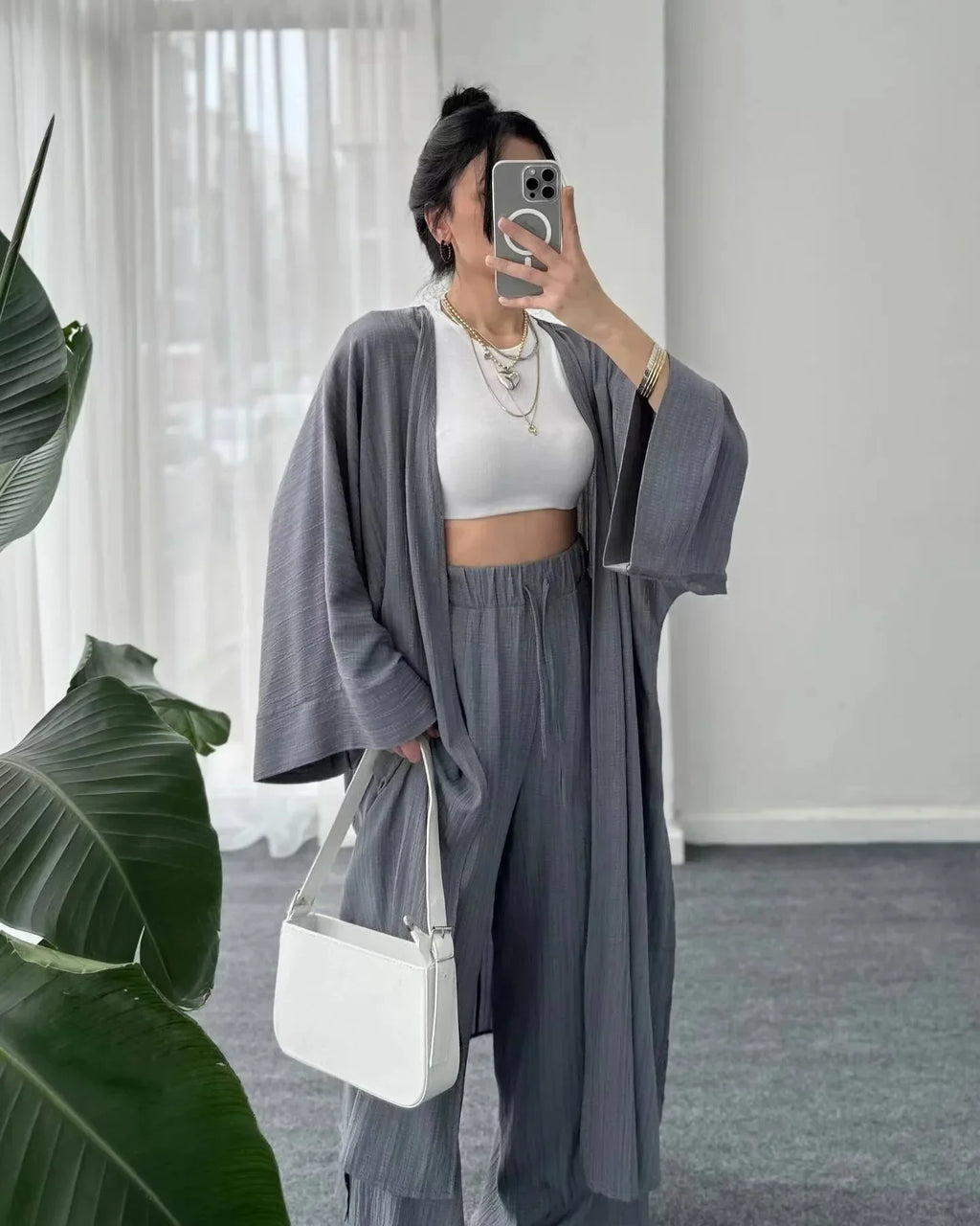 Alicia Women Elegant Solid Loose Two-piece Set
