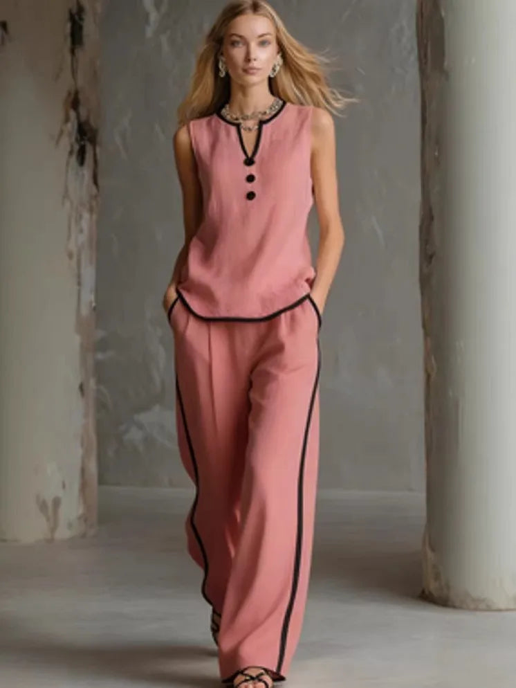 Leidy High Waist Casual Loose Two Piece Sets