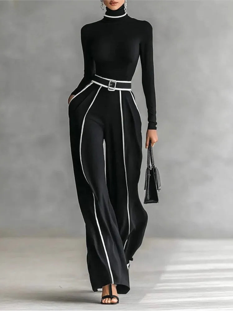 Lia Spring Woman's Color Matching Two-piece Sets
