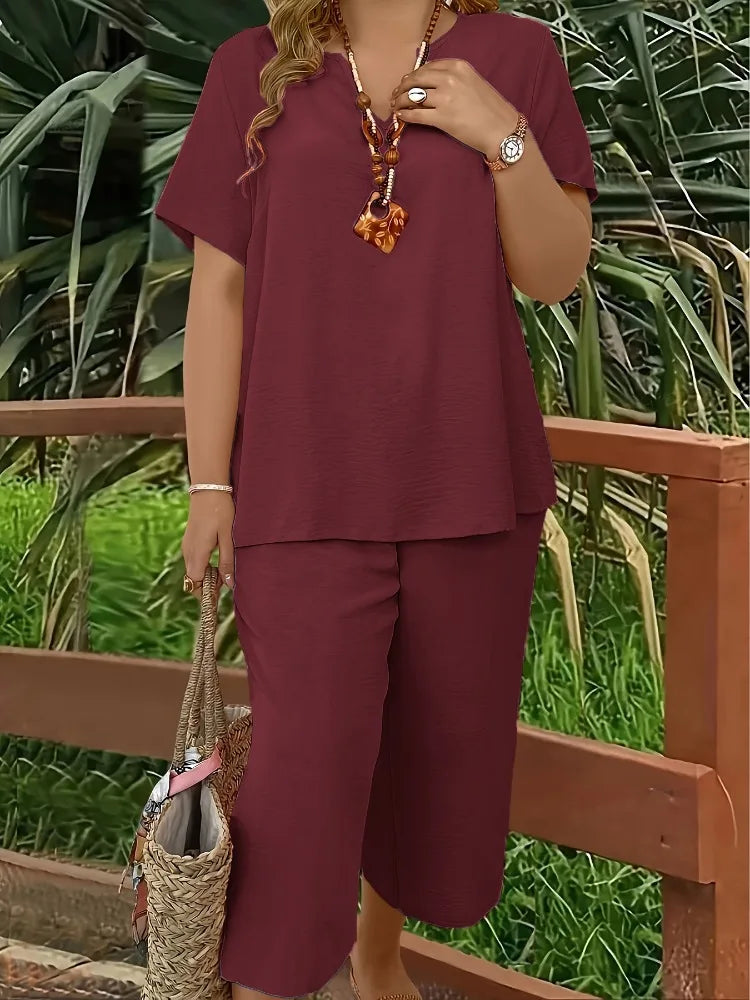 Pamela Autumn Fashion Plus Size Two Piece Sets
