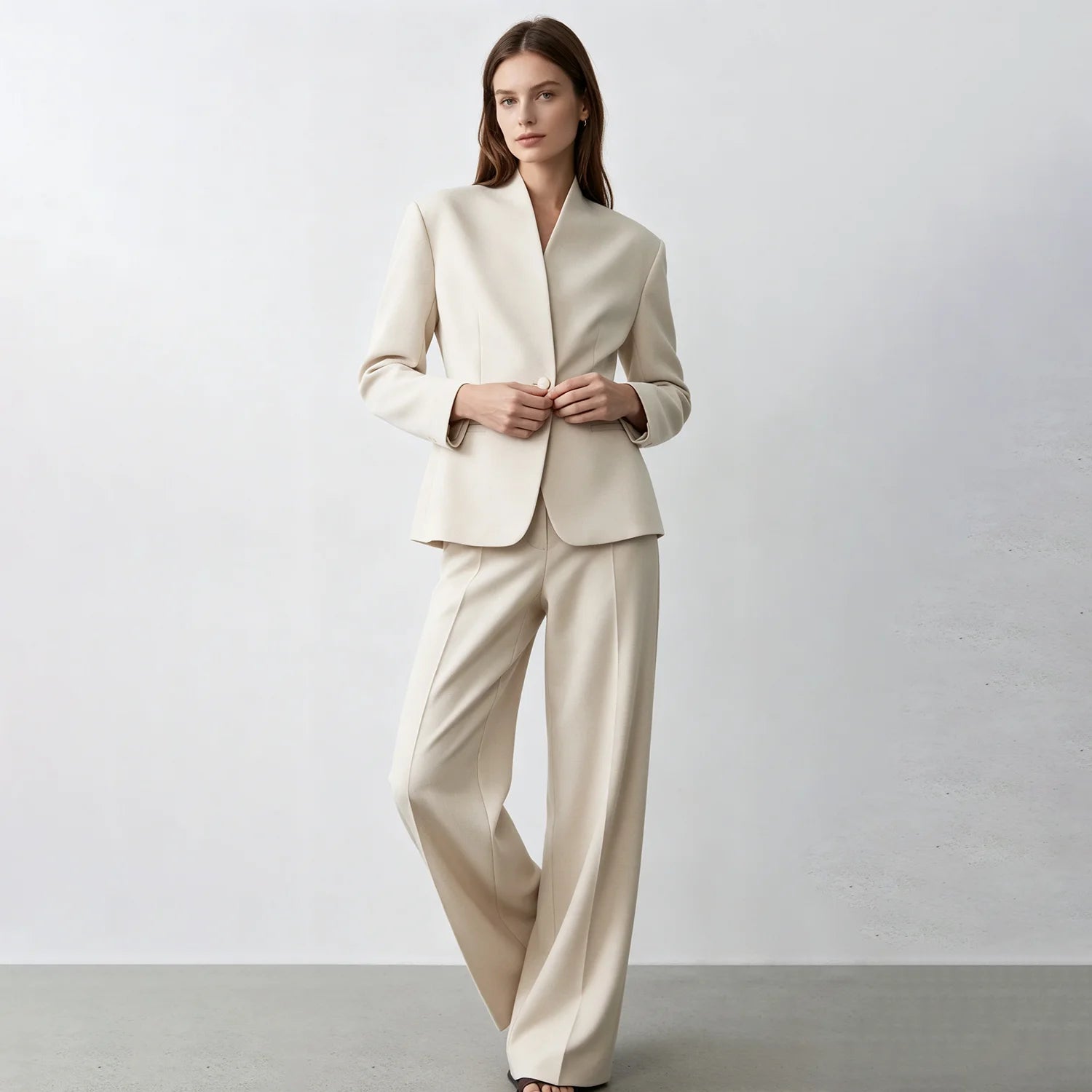 Sarah Women Single Button Fitted Two Piece Sets