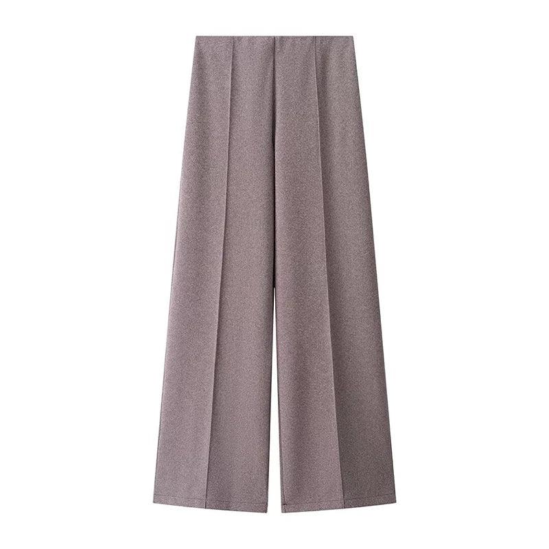 Michelle O-neck Casual Solid High Waist Two Pieces Sets