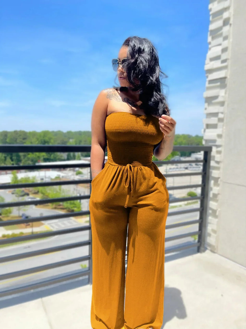 Sunset Tube Wide Fashion Casual Loose