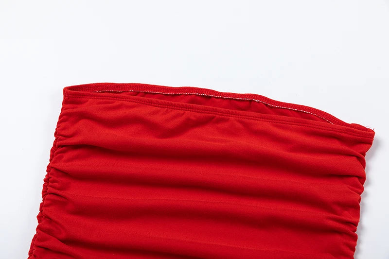 New City Fashion Trend One Shoulder Bra Wrap Hip Slim Fit Irregular Dress