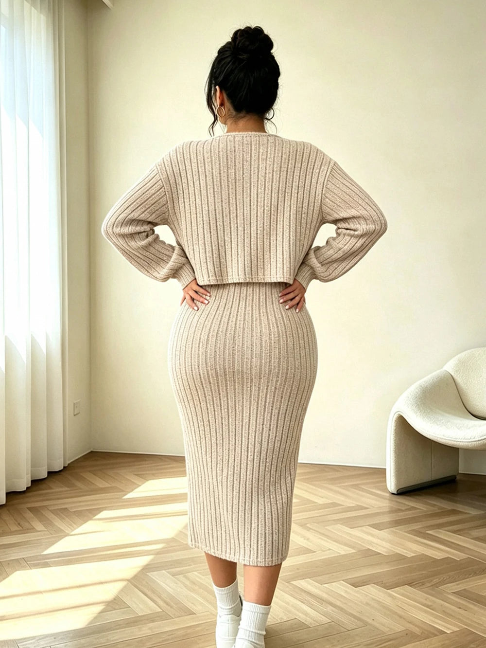 Samantha Plus-size Button-Down Two Piece Sets