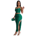 Tatiana Strapless Sleeveless Sequined Two Piece Sets