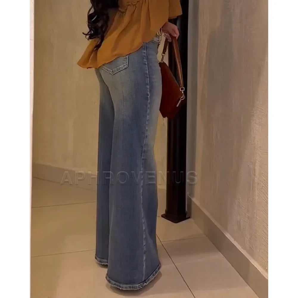 Tenersville High Waist Stretch Straight Slim Fit Tummy Control Butt Lift Denim