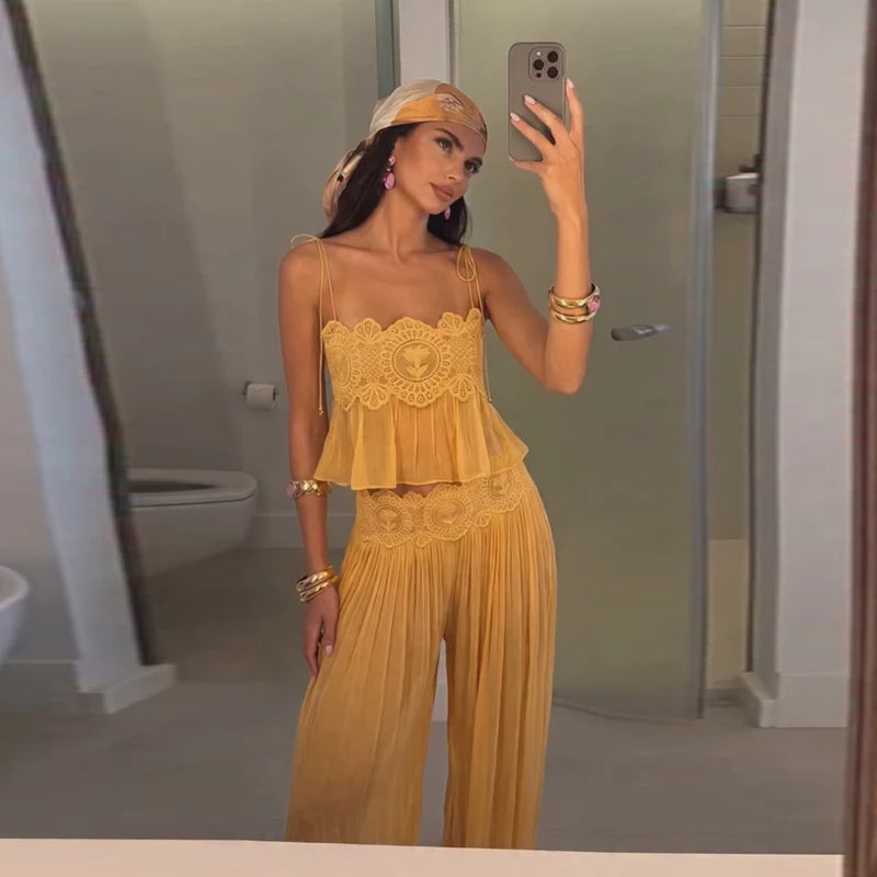 Indhira Summer New Beach Lady Two Piece Sets