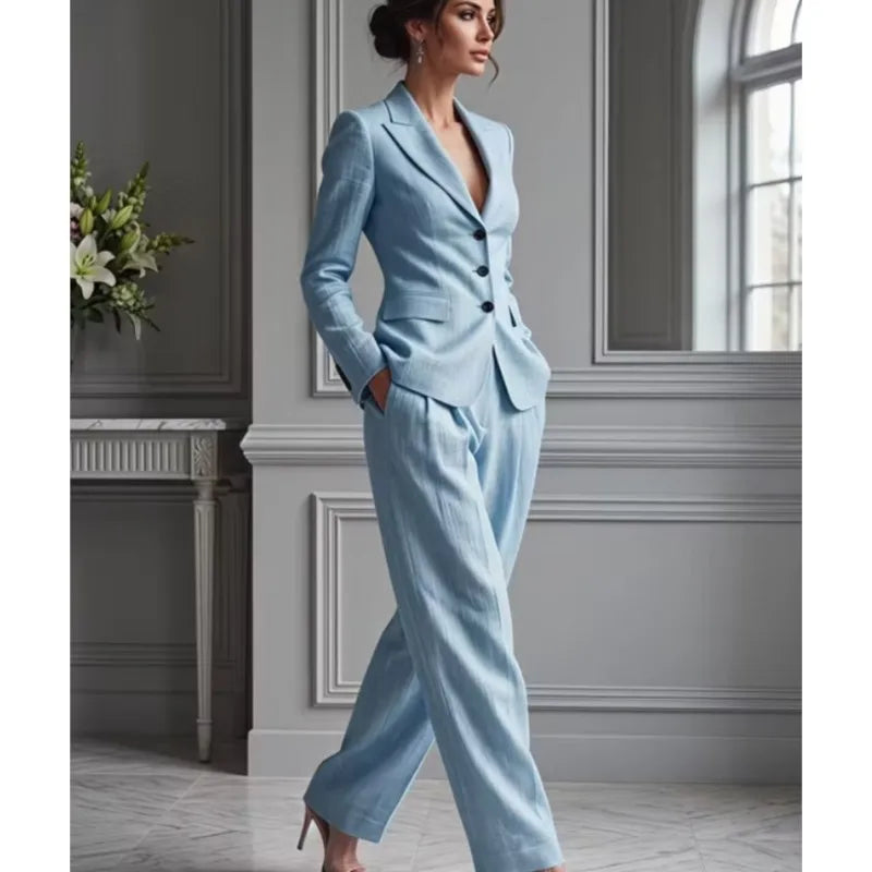 Samantha Slim Temperament Female Two Piece Sets