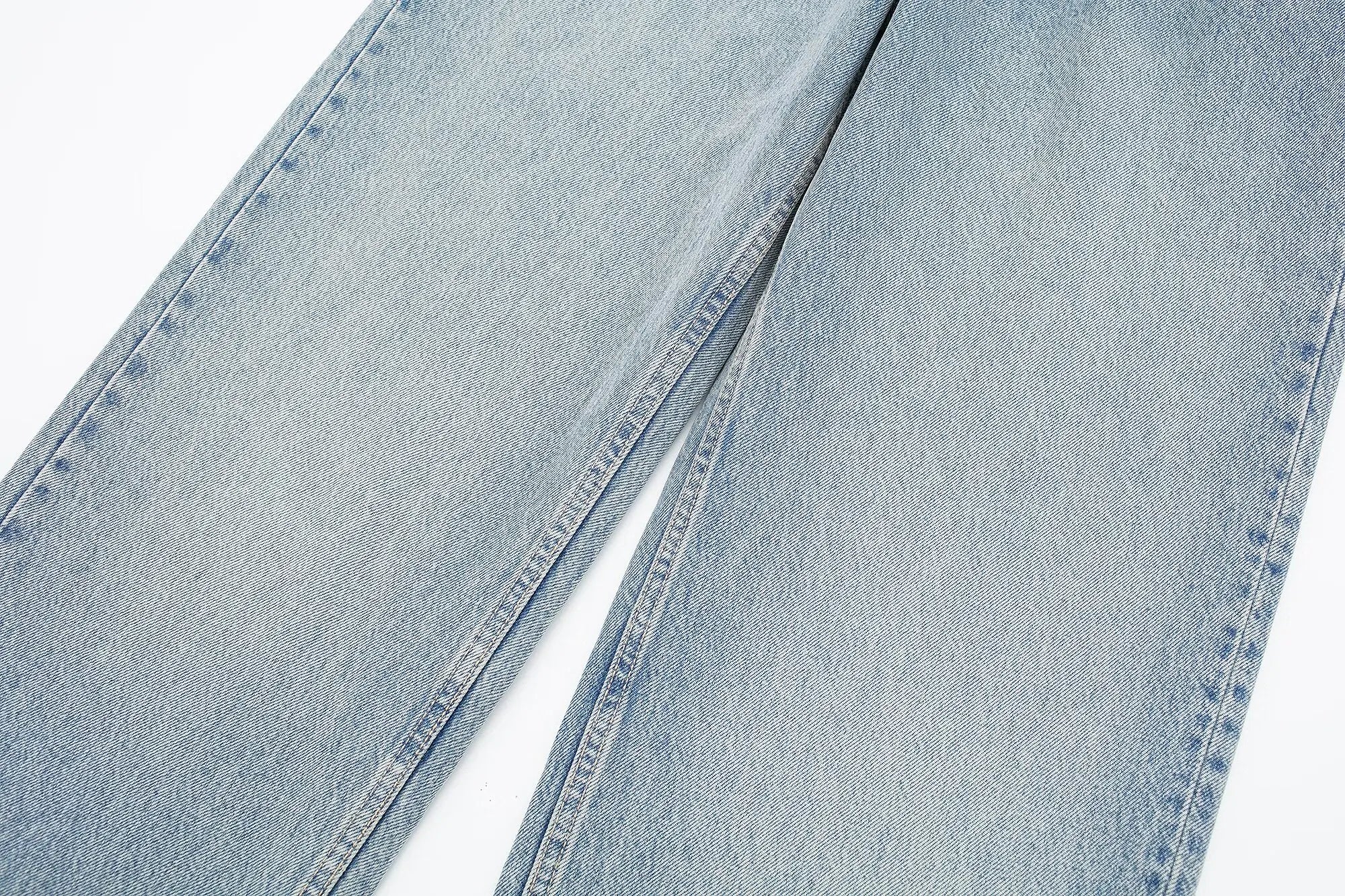 Jeans For Women 2024 Denim Solid Loose Zipper Fly Female Hole Trouser