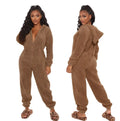 Plus Size One-Piece Jumpsuit for Women, Elegant Overalls, Full Length, Thickened, Autumn