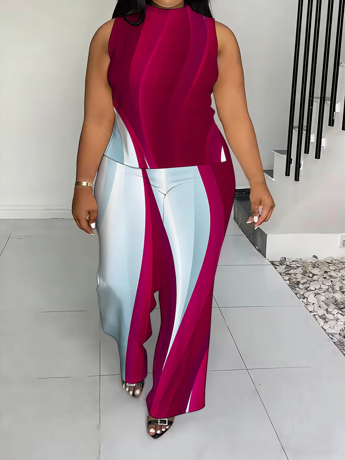 Emely Plus Size Style Tracksuit Sports Suit Two-Piece Sets