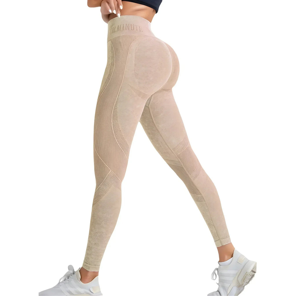 Lebanon Seamless Gym High Waist Hip Lifting Outdoor Sports Tight Waist Letter Sand Leggings