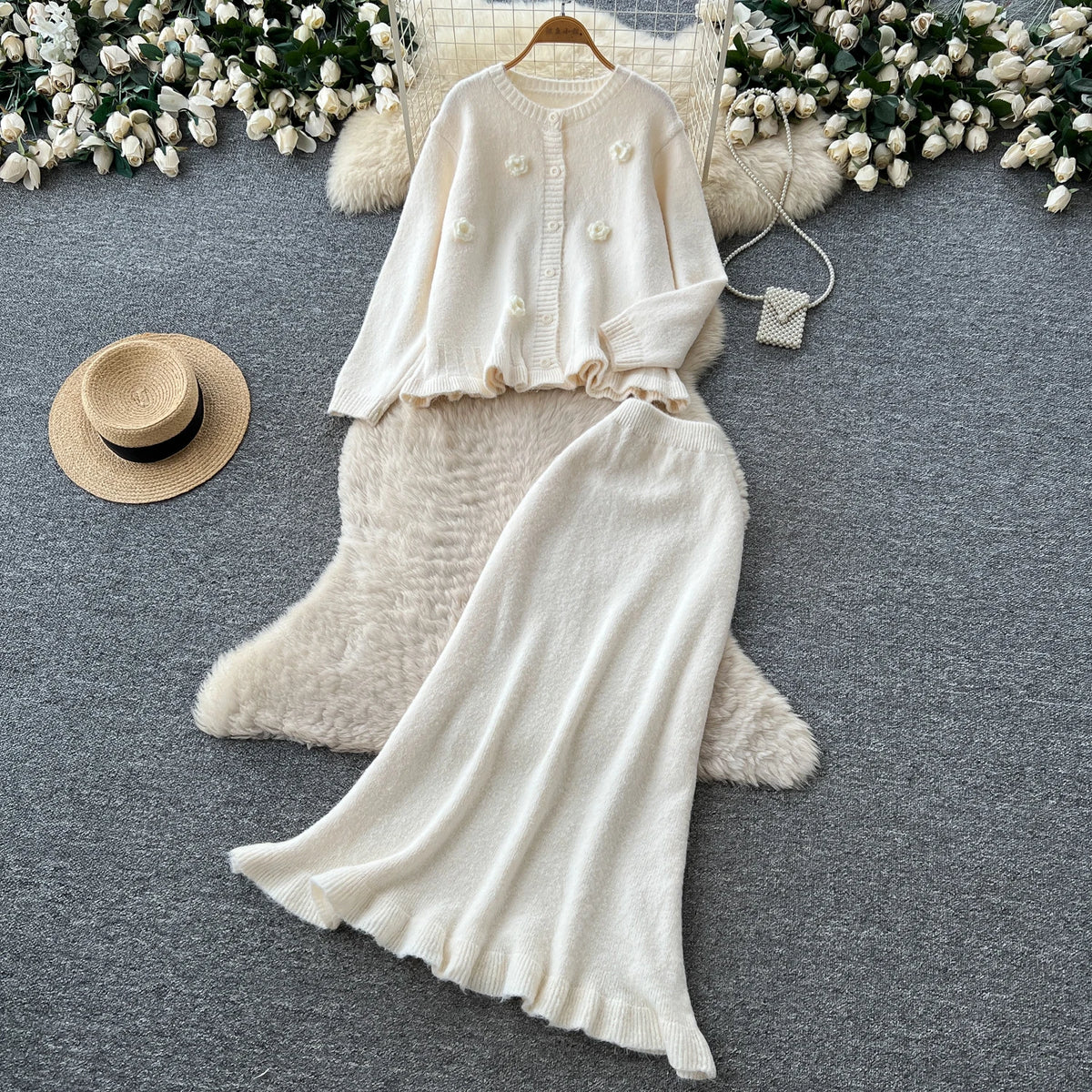 Maria Elegant High Waist Two-Piece Sets