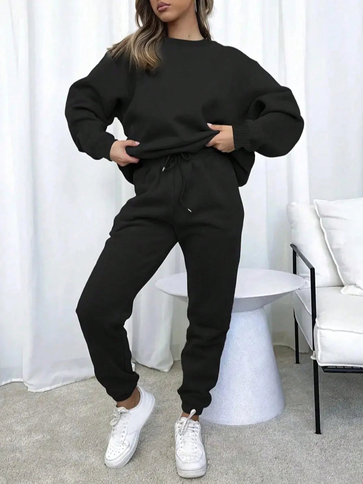 Alondra Women 2 Piece Fleece Sweatsuit Two Piece Sets
