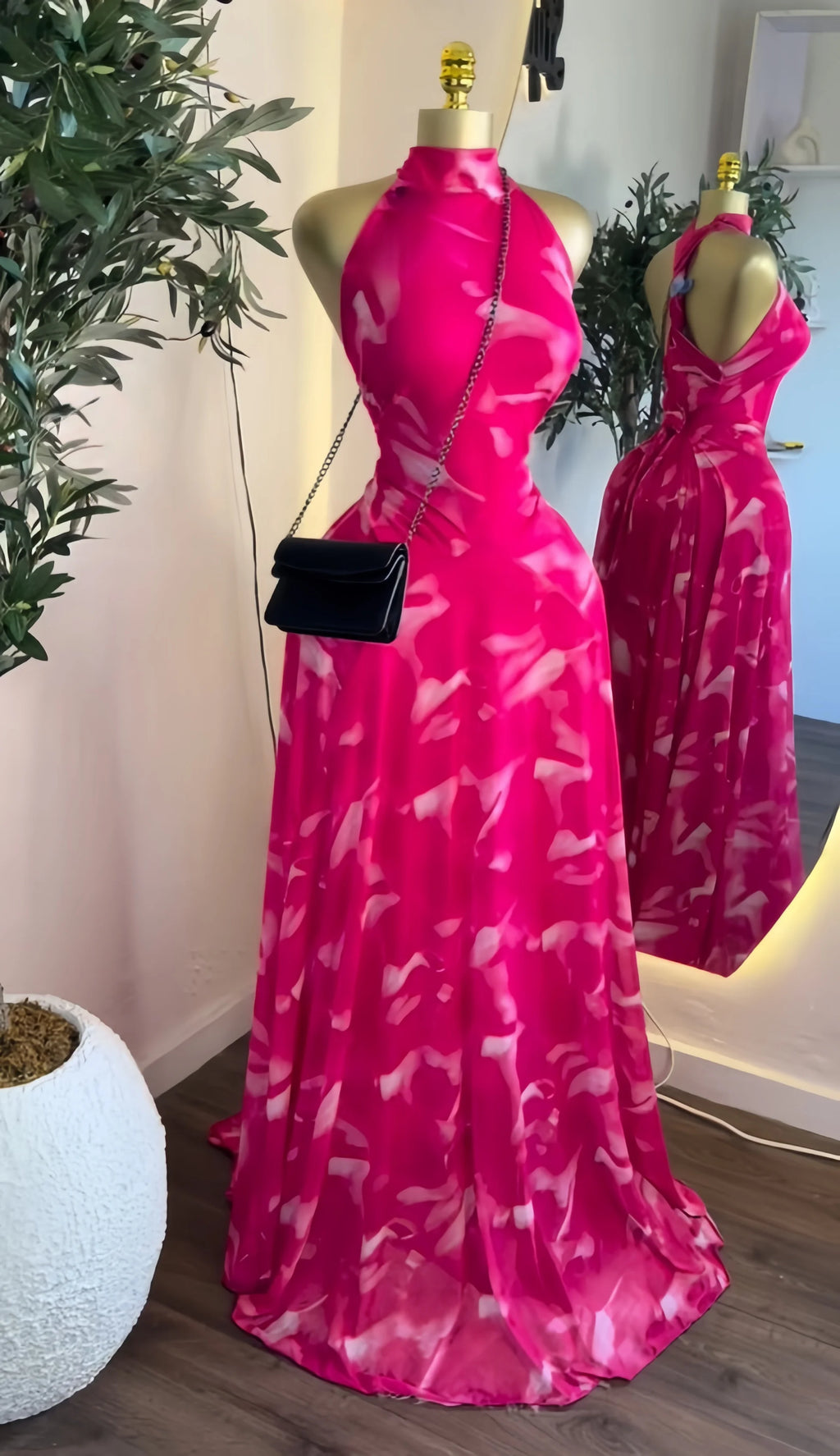 O Neck Sleeveless Floral Print Mermaid Evening Birthday Beach Sexy Maxi Dress