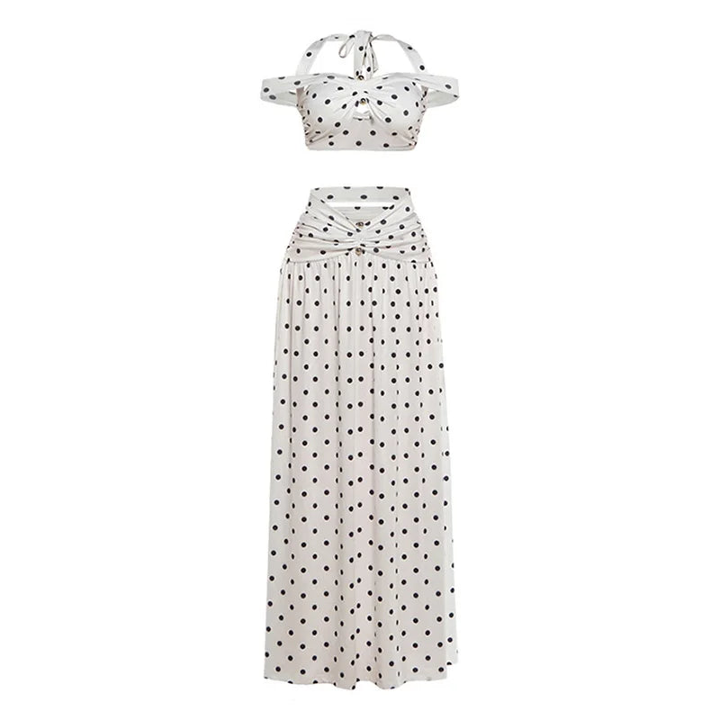 Francely High Waist Pleated Elegant Two Piece Sets