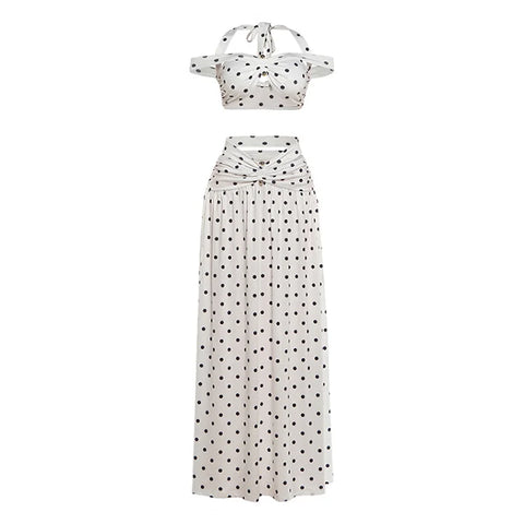 Francely High Waist Pleated Elegant Two Piece Sets