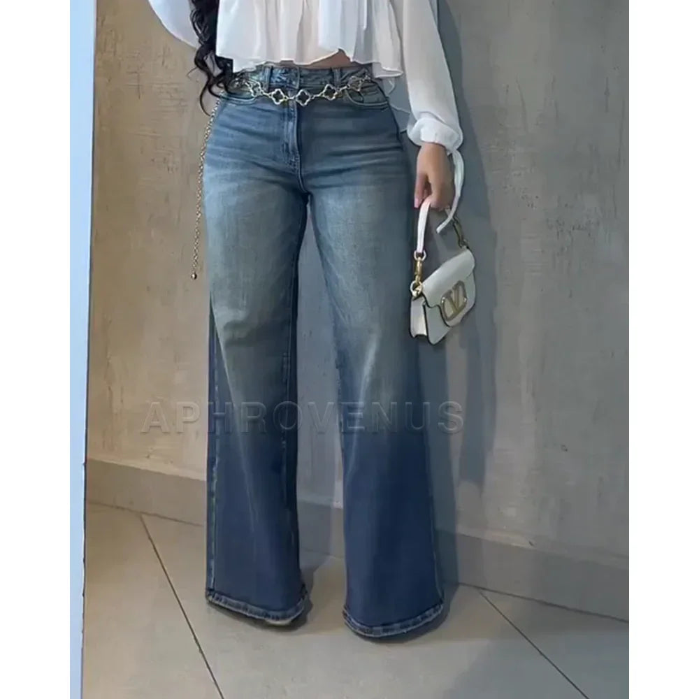 Tenersville High Waist Stretch Straight Slim Fit Tummy Control Butt Lift Denim