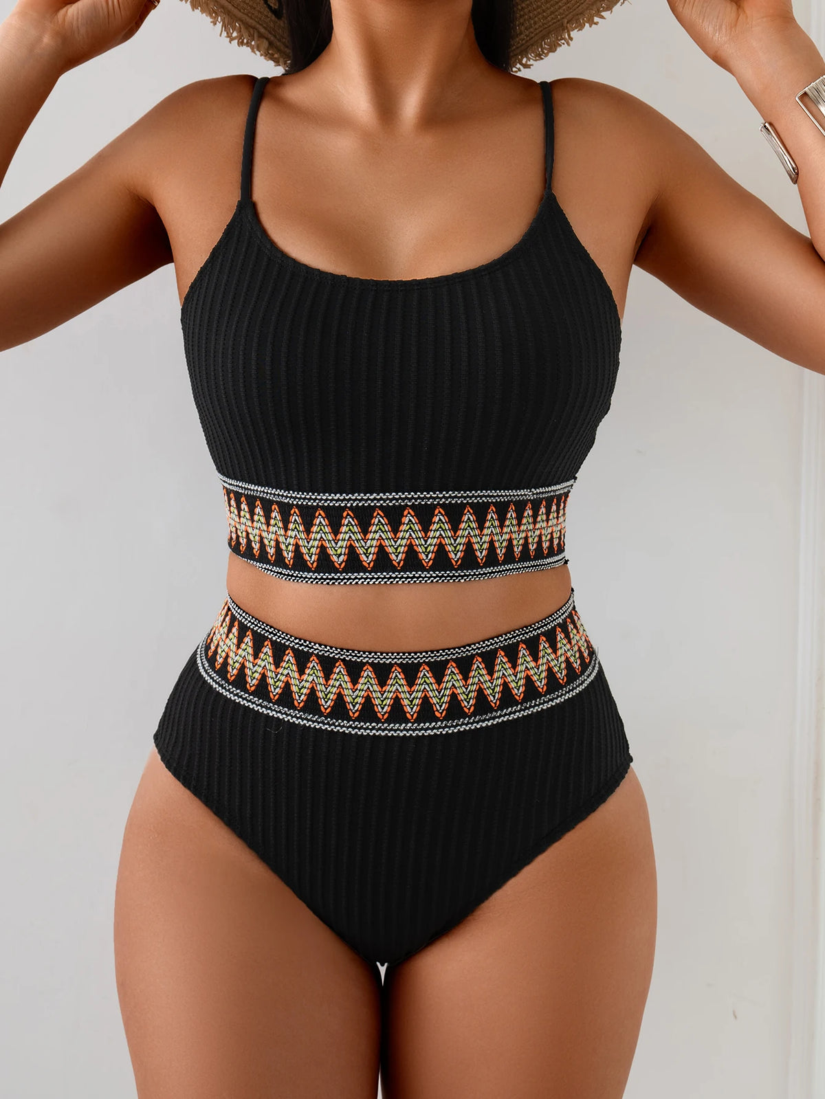 Rita U-Neck Tie-Waist Sexy Bikini Two Piece Sets