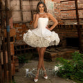 Airmont Attractive Mini Customized Homecoming A-line Sleeveless Rucehed Strapless Dress