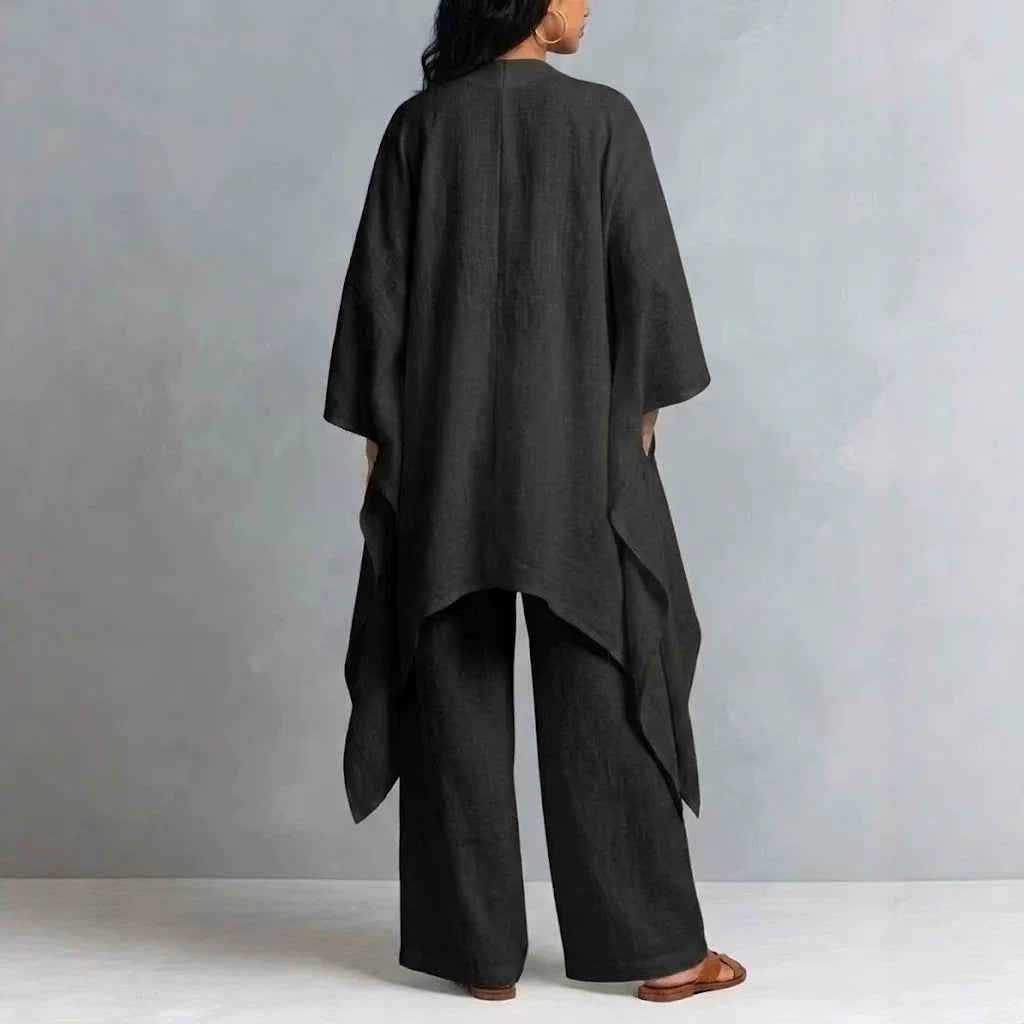 Ursula Plus Size Asymmetrical Casual Two Piece Sets