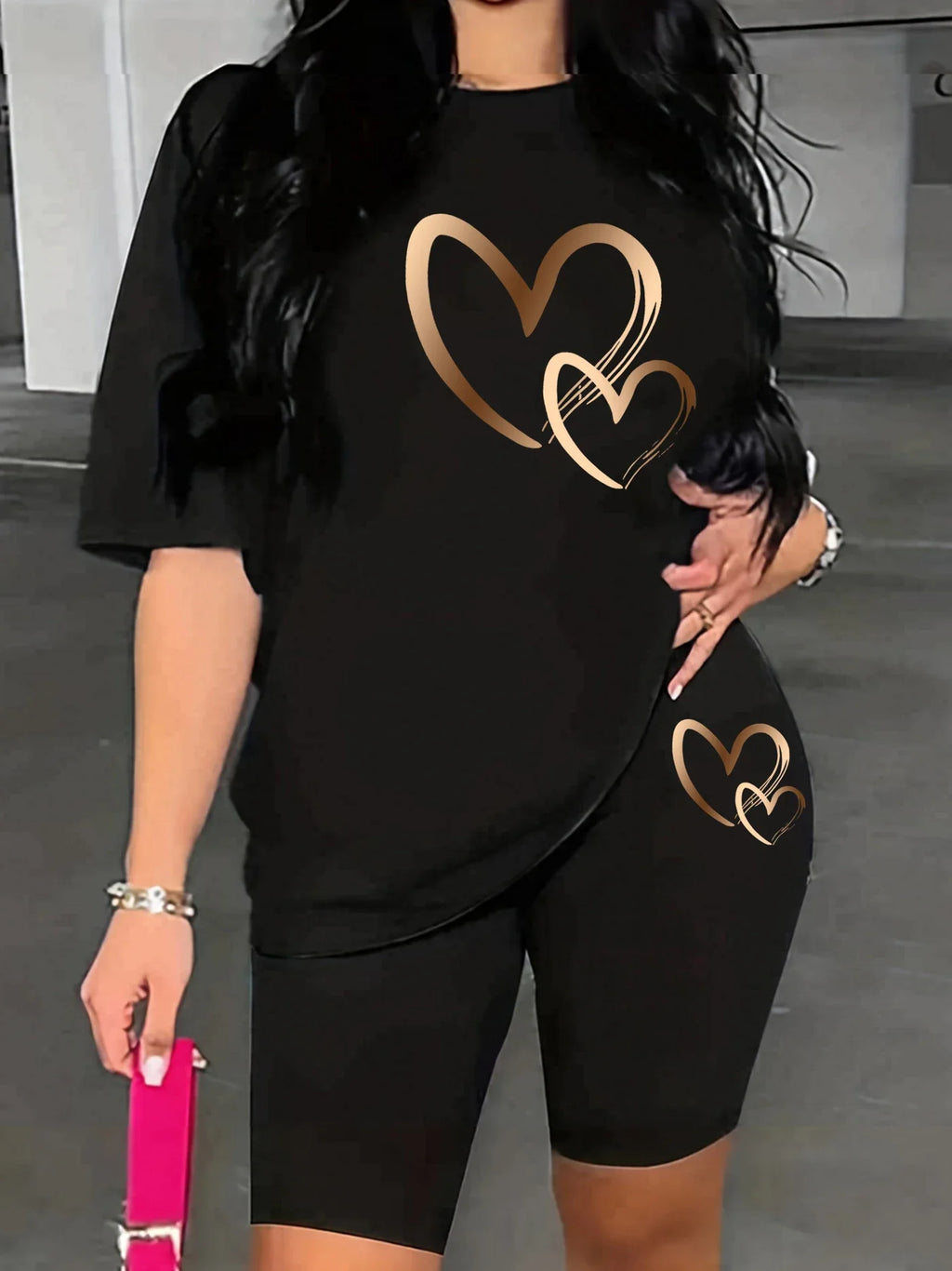 Wanda Sleeve Crew Neck Casual Two Piece Sets