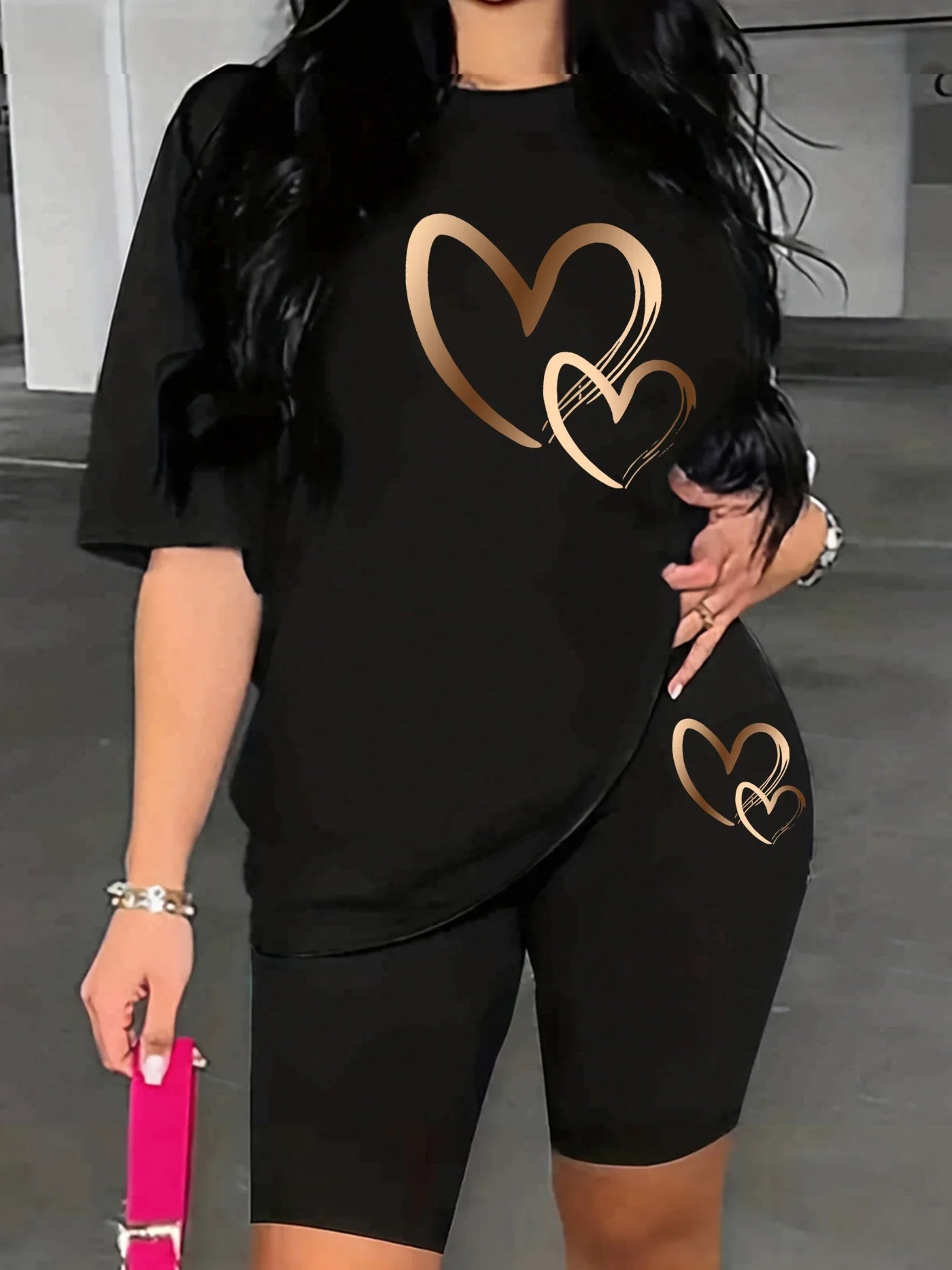 Wanda Sleeve Crew Neck Casual Two Piece Sets