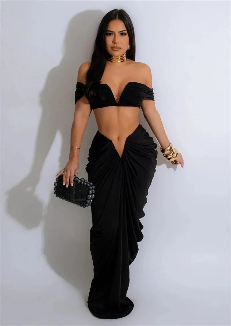 Arianny Sexy Party Night Ruched Two Piece Sets