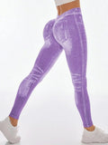 Hilssdale V Back Gym Athletic Workout Leggins Elastic Seamless Training Yoga Pants
