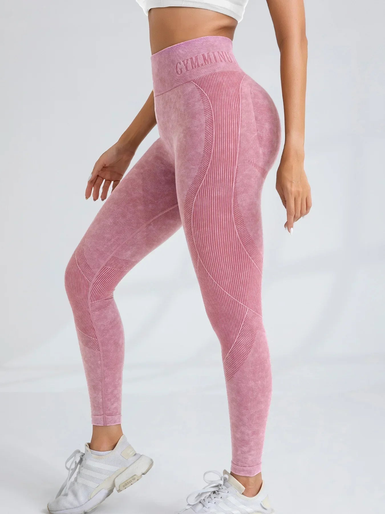 Lebanon Seamless Gym High Waist Hip Lifting Outdoor Sports Tight Waist Letter Sand Leggings