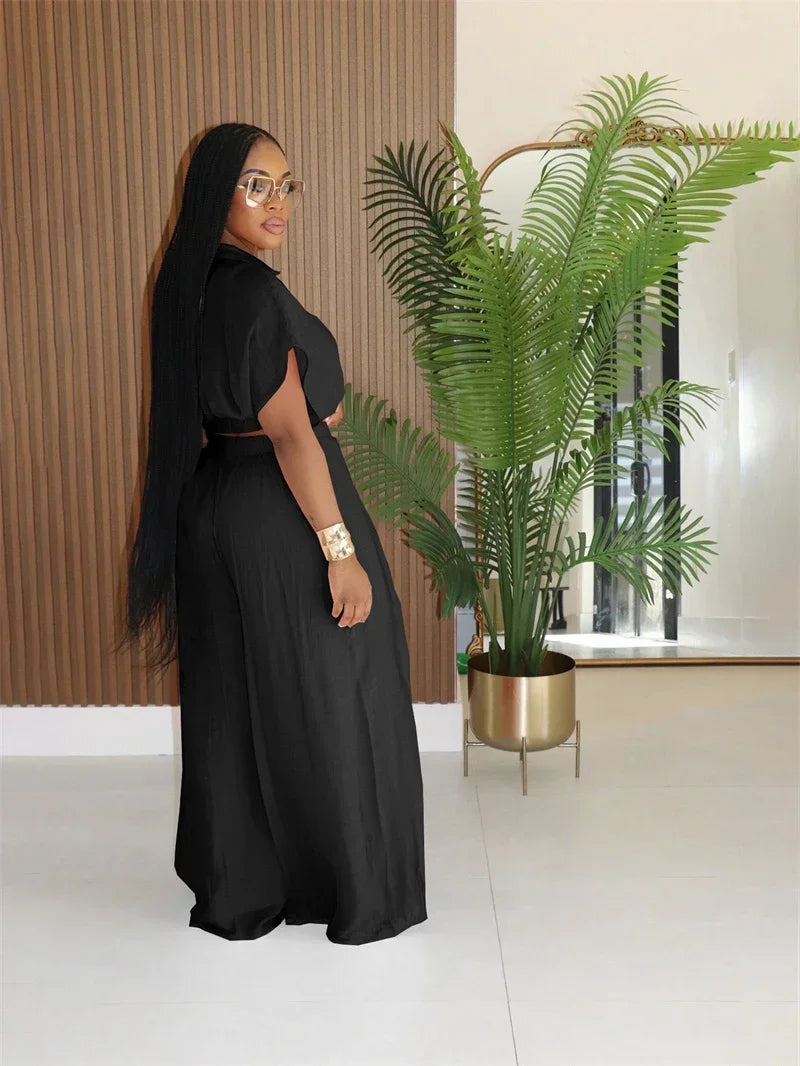 Bethany Outfit Holiday Crop and Wide Leg Matching Sets