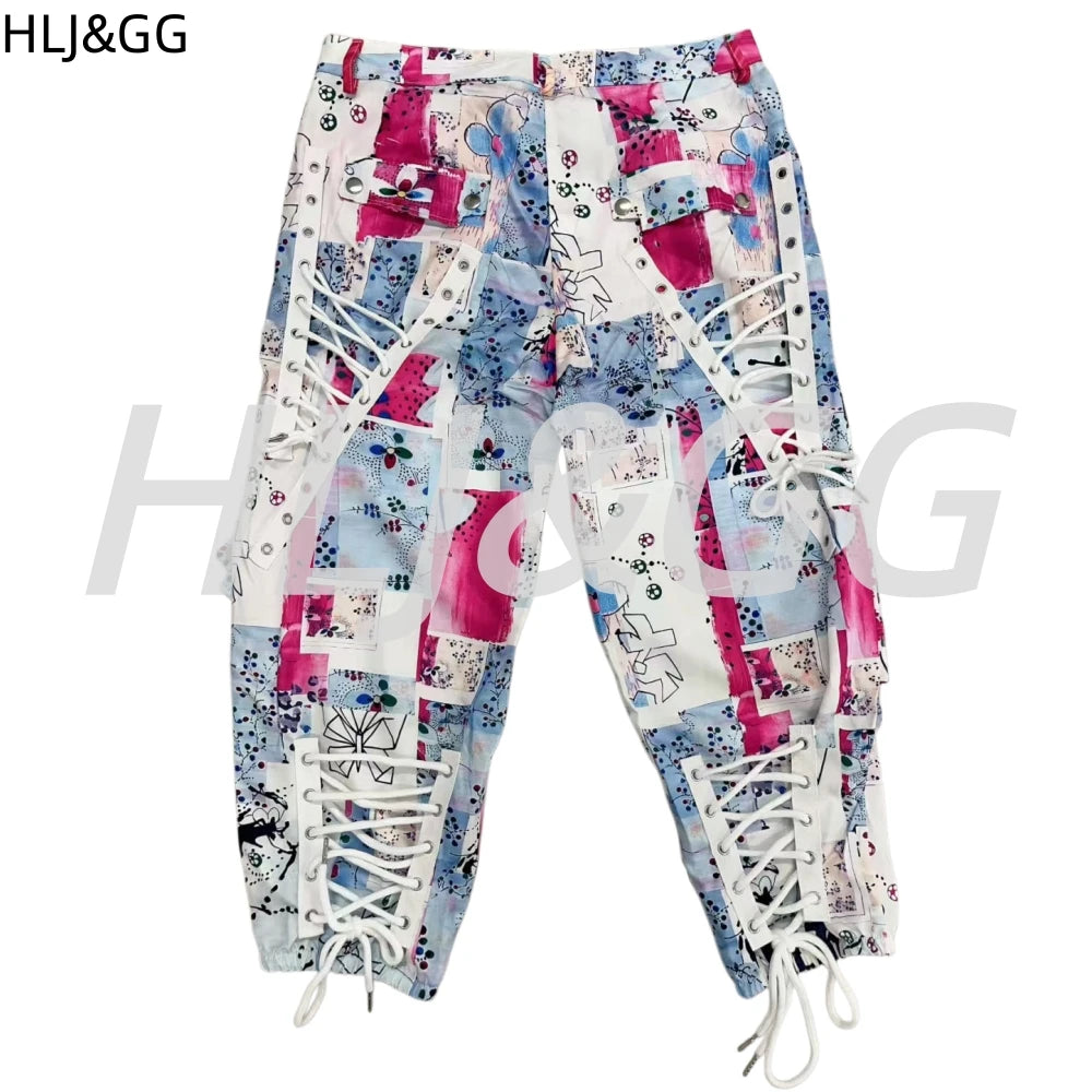 Helen Sexy Hot Graffiti Bandage Skinny Two Piece Sets