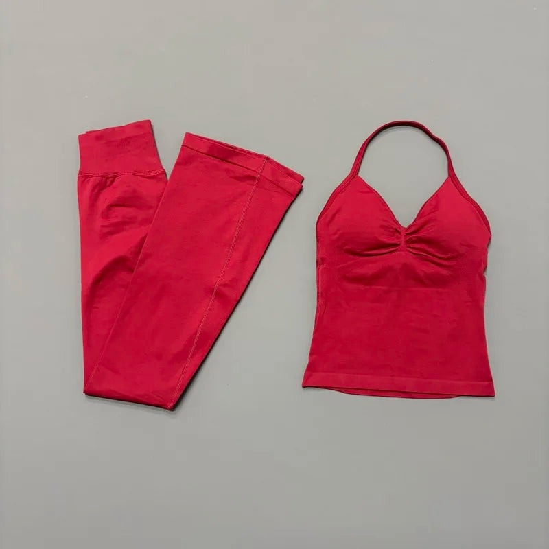 Helen Seamless Sports Longline Strappy Two Piece Sets