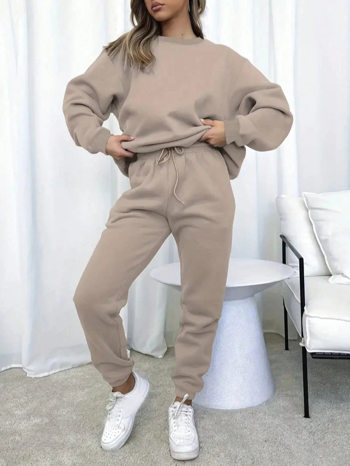 Alondra Women 2 Piece Fleece Sweatsuit Two Piece Sets
