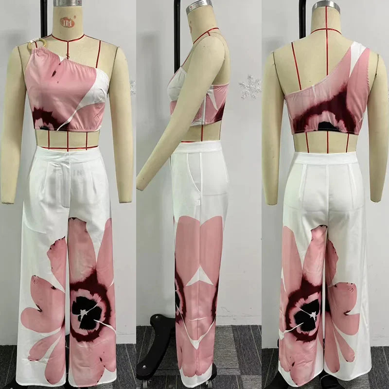 Viviana Floral Print Summer Two Piece Sets