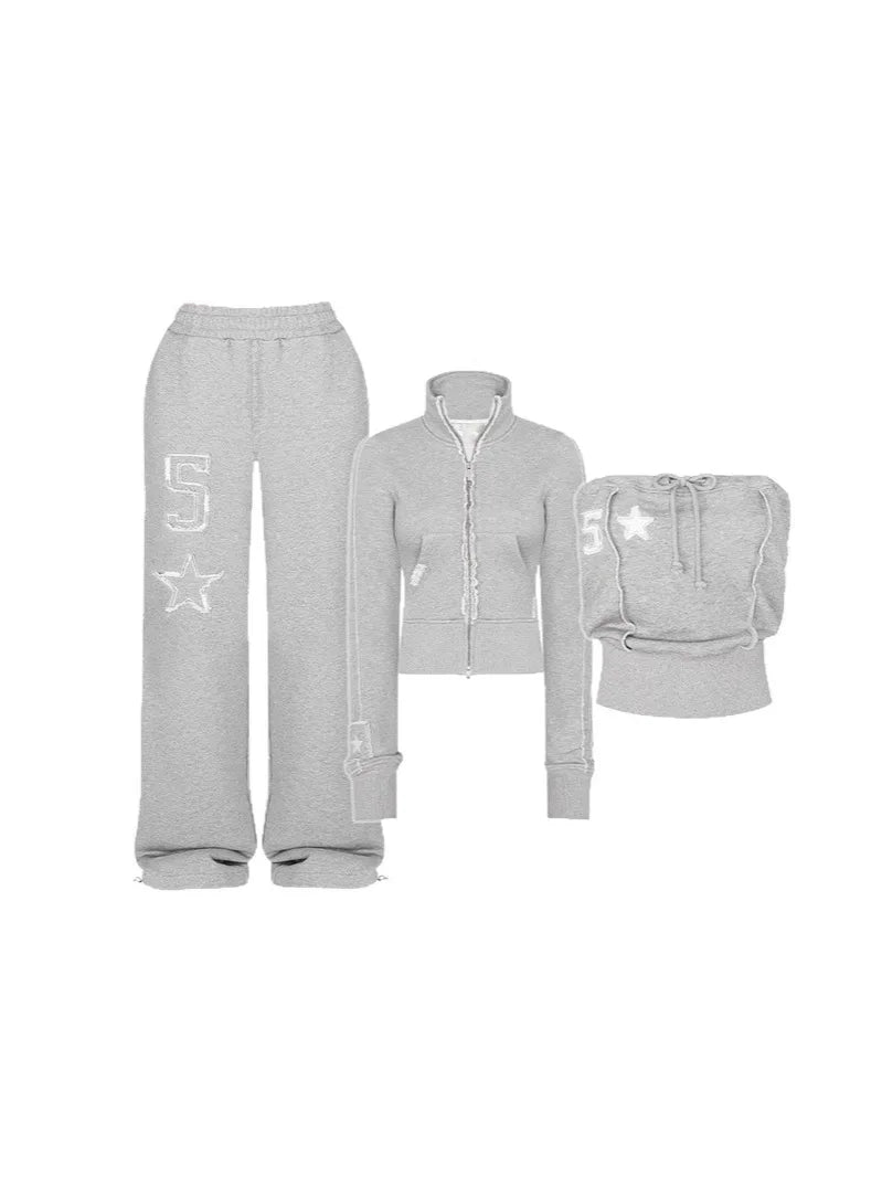 Mikaela Casual slim fit spicy girl patch embroidered zipper jacket