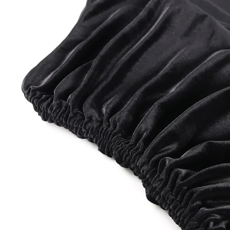 Grasmere One Shoulder Velvet Lace Up Party Bodycon Dress